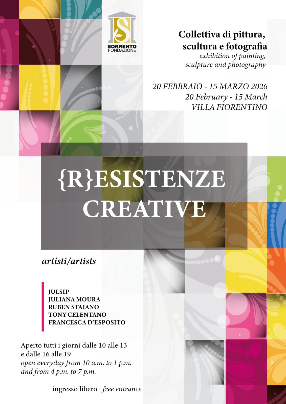 Mostra Resistenze Creative a Villa Fiorentino