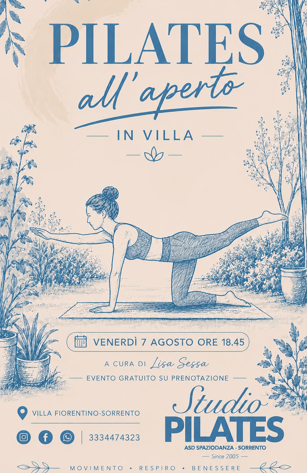 Pilates all'aperto Villa Fiorentino