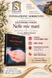 Nelle mie mani: Eleonora Volpe presenta il libro a Sorrento